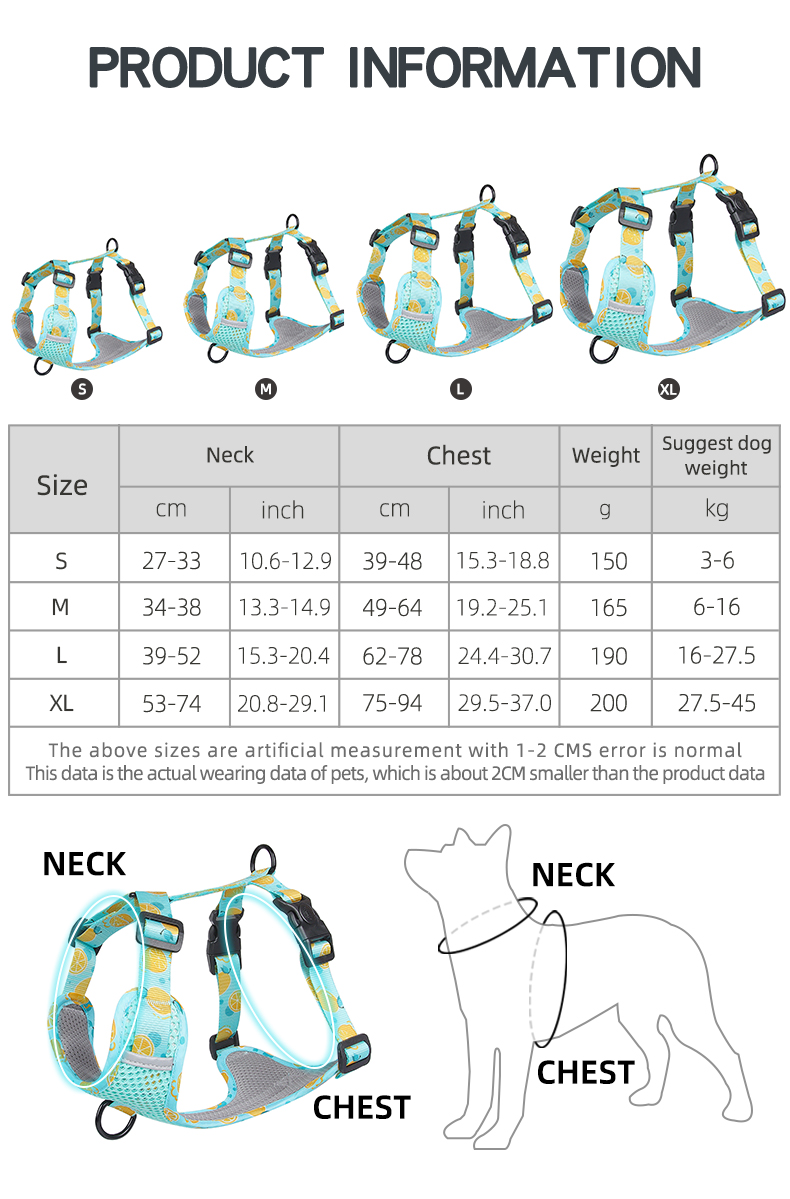 Colorful Pet Harness XSPH-0013
