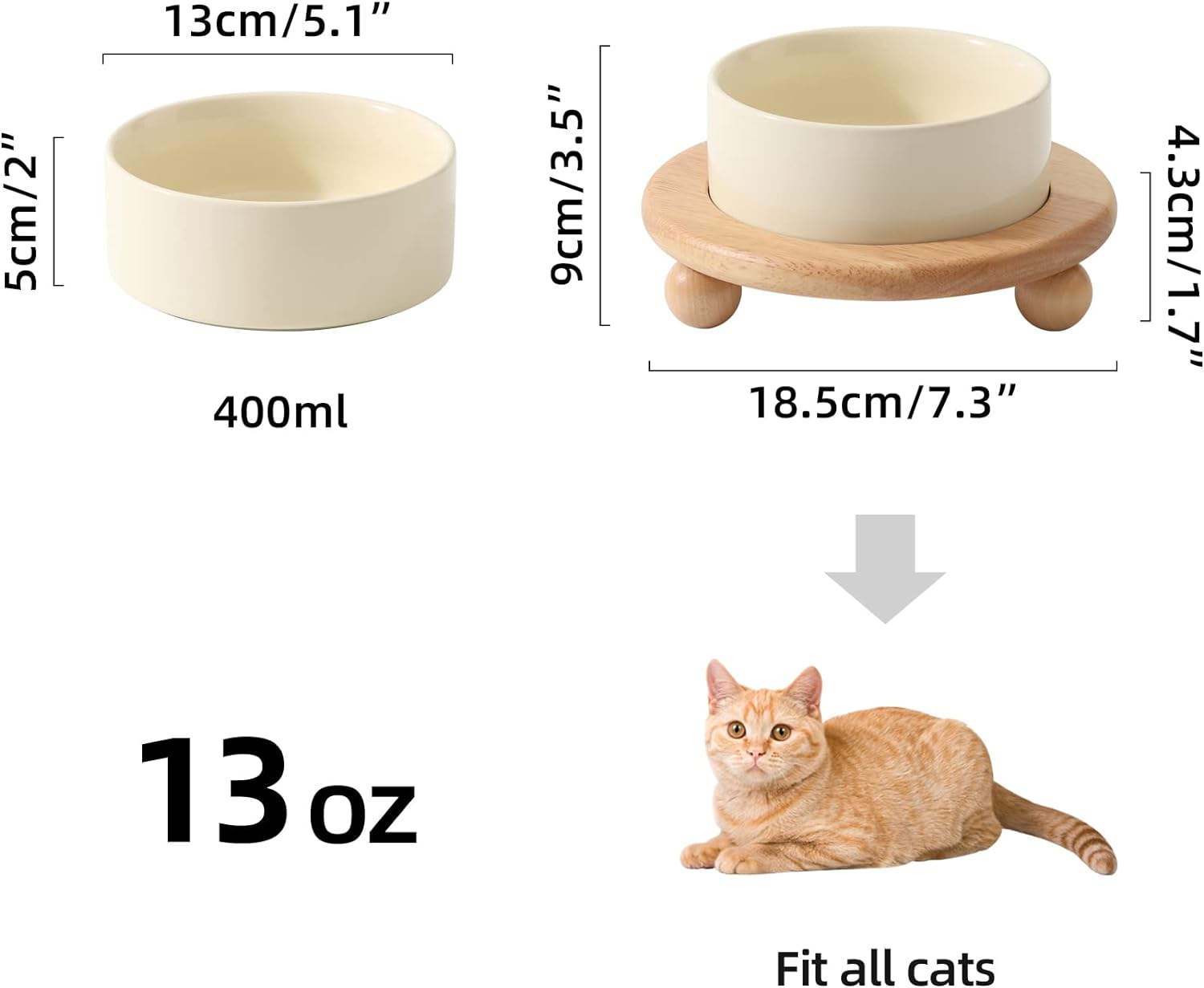 Taller Ceramic Pet Bowl XSFB-0061