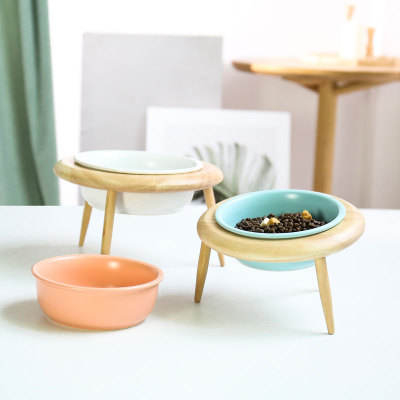 Wood Frame Pet Bowl XSFB-0094