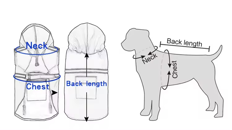 Folding Pet Raincoat XSCP-0003