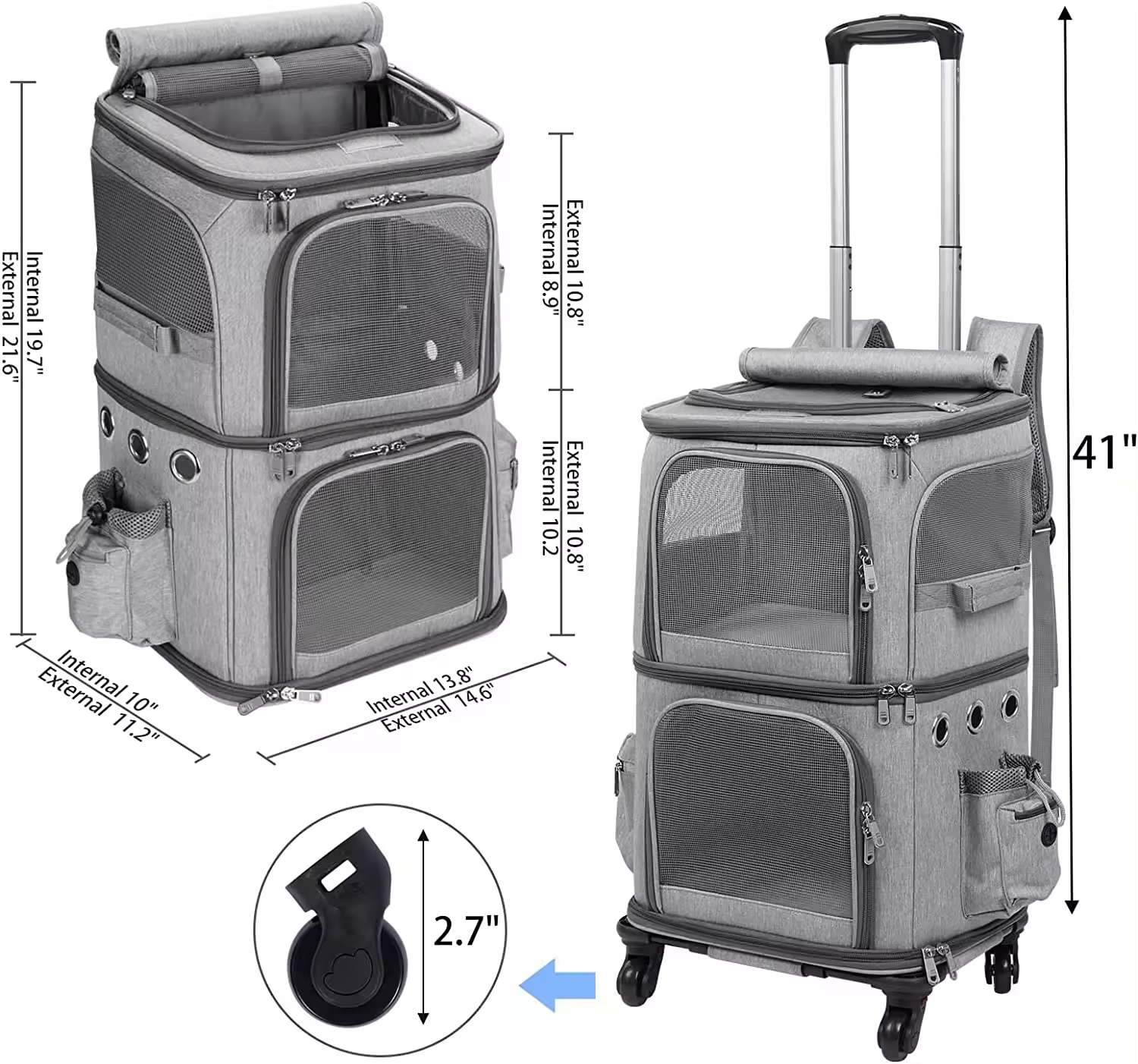 Double-deck Pet Carrier XSPC-0015