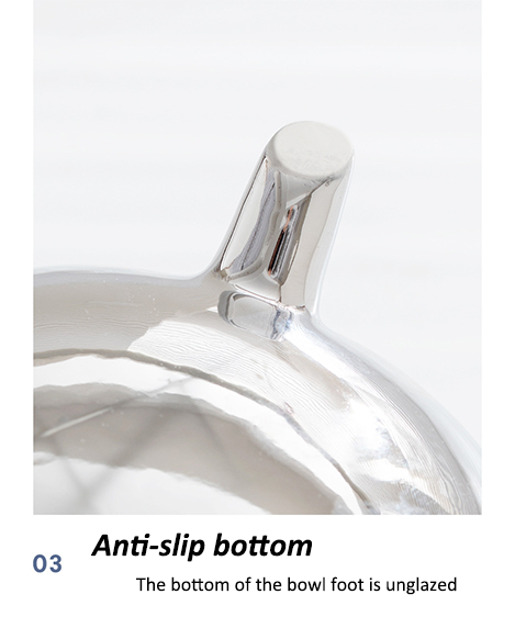 Mirror Ceramic Pet Bowl XSFB-0076