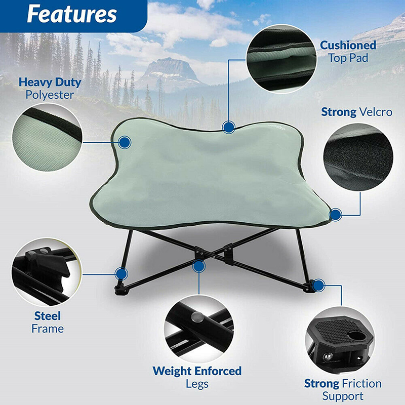 Eco-Friendly Travel Pet Bed XSPB-0053 is crafted with a selection of high-quality, durable materials, ensuring both functionality and sustainability. Here’s a detailed look at the materials used: Iron Pipe: 16 x 0.7mm, Spray Coated: Robust Structure: The bed's frame is constructed from iron pipes with dimensions of 16mm in diameter and 0.7mm in thickness. This ensures a strong and sturdy structure capable of supporting your pet securely. Spray Coating: The iron pipes are spray-coated, which provides an additional layer of protection against rust and corrosion. This enhances the durability of the frame and ensures it can withstand various environmental conditions. Fabric: 600D Oxford Cloth, PVC Coated: Durable and Resilient: The bed’s surface is made from 600D Oxford cloth, a heavy-duty fabric known for its strength and durability. The “600D” denotes the density of the fabric, making it highly resistant to wear and tear. Waterproof and Easy to Clean: The PVC coating on the Oxford cloth adds waterproof properties, ensuring the bed remains dry and easy to clean. This makes it suitable for both indoor and outdoor use, providing a comfortable and hygienic resting place for your pet. Handbag: 210D Oxford Cloth: Lightweight and Portable: The travel pet bed comes with a carrying handbag made from 210D Oxford cloth. The “210D” indicates a lighter yet strong fabric, making it easy to carry and transport the bed. Convenient Storage: The handbag provides a convenient way to store and transport the pet bed, ensuring that it remains clean and protected when not in use.