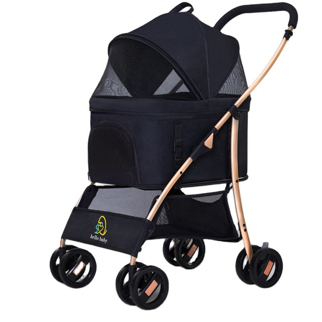 Large luxury four-wheeled pet stroller XSPC-0070