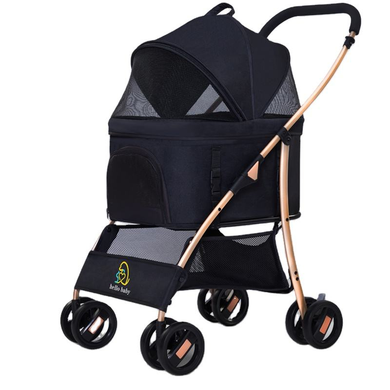 Large luxury four-wheeled pet stroller XSPC-0070
