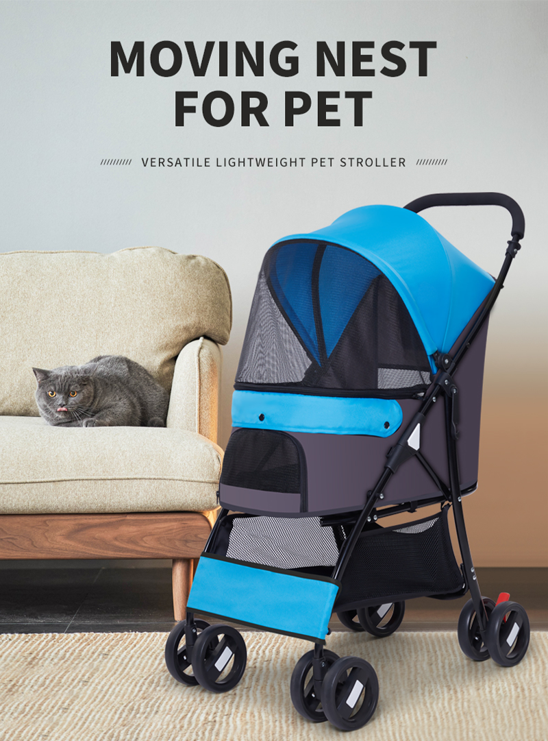 Solid Double Layer Pet Stroller XSPC-0071
