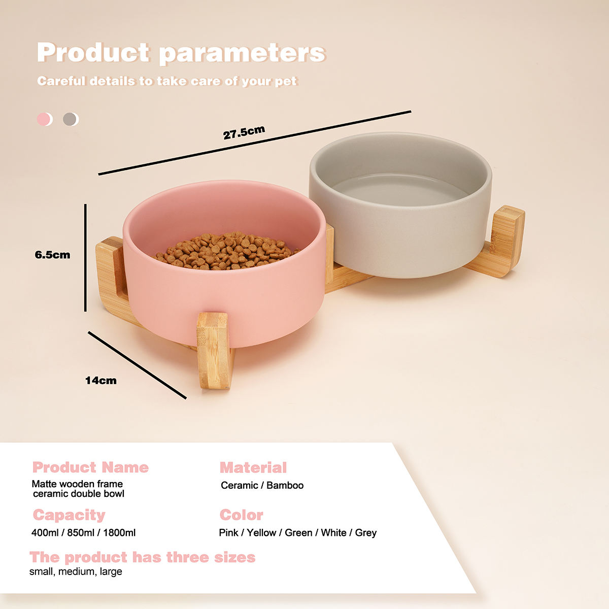 Classic Ceramic Pet Bowl XSFB-0015