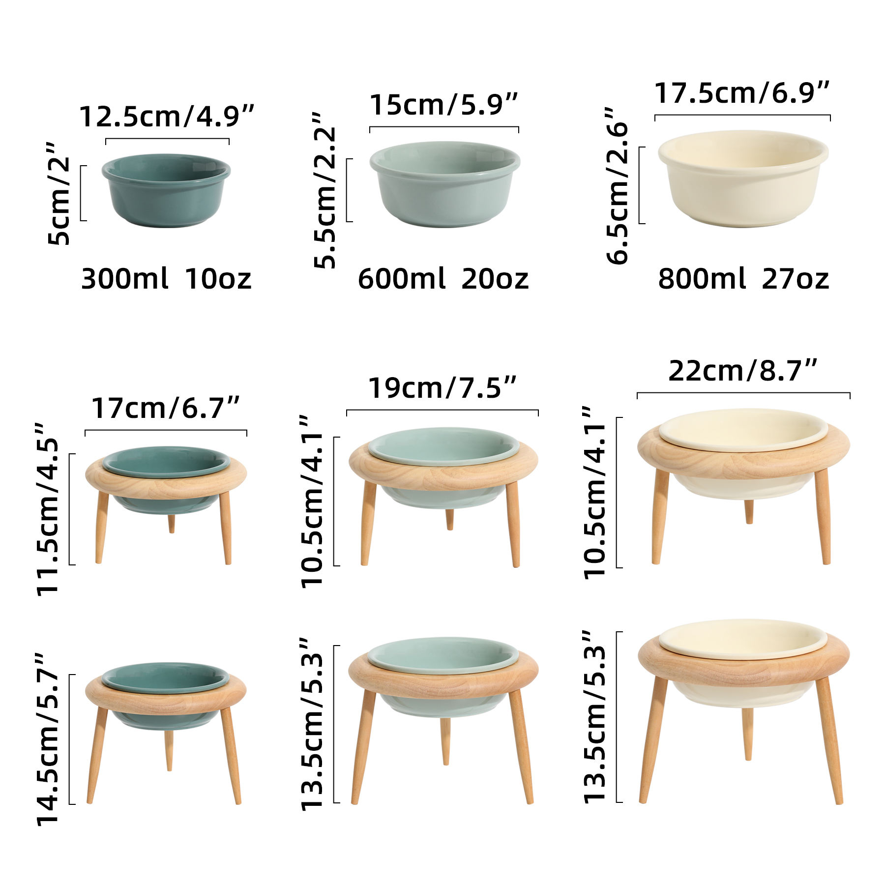 Wood Frame Pet Bowl XSFB-0094