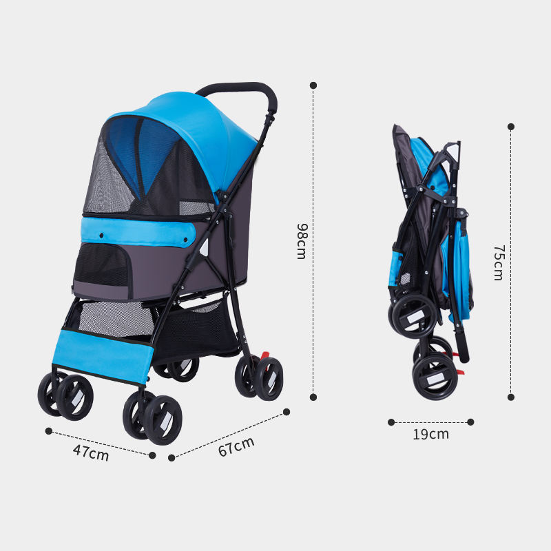 Solid Double Layer Pet Stroller XSPC-0071