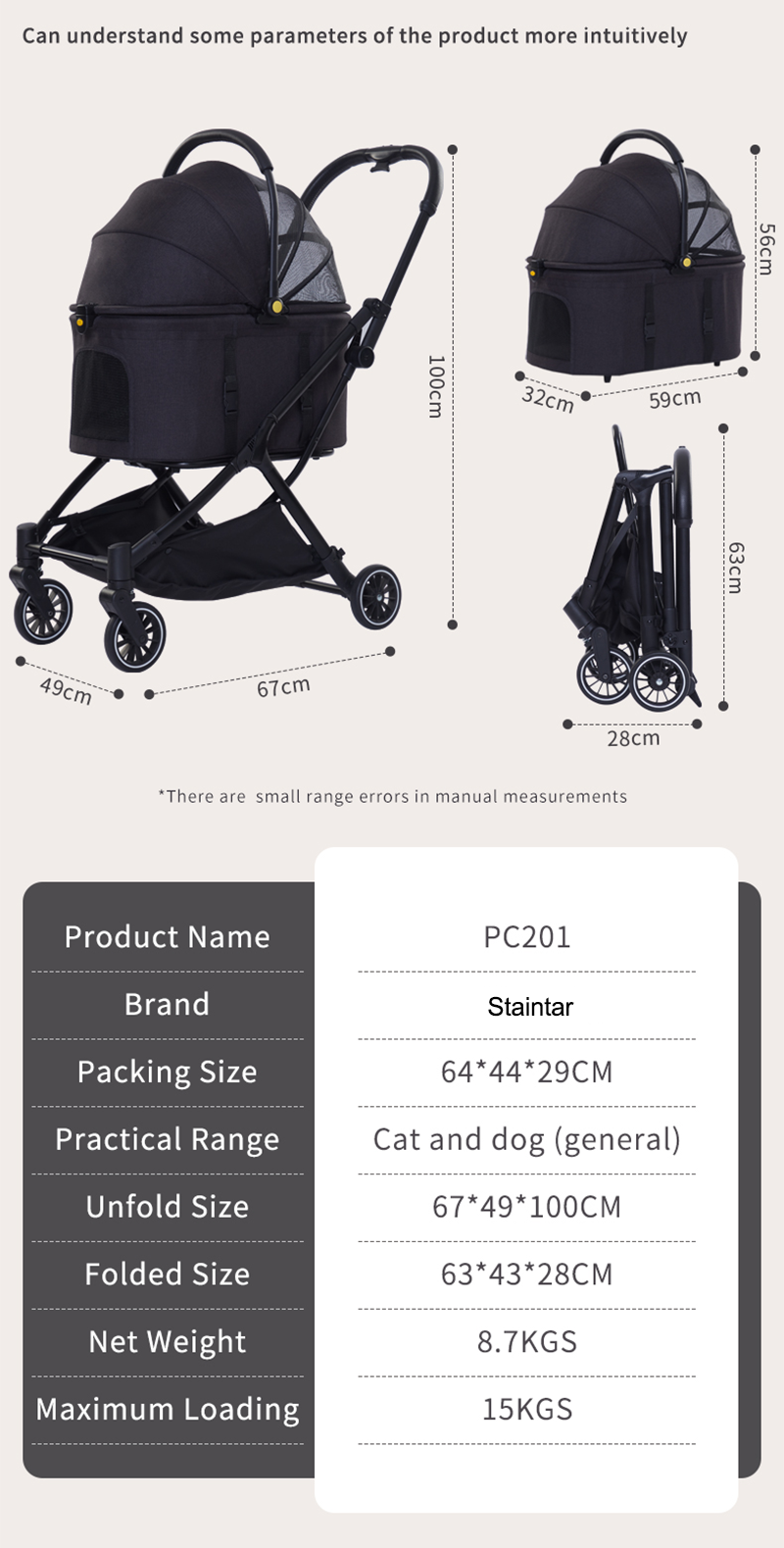 High Landscape Pet Stroller XSPC-0080