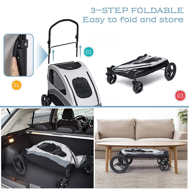 Sedate Four-wheeled Pet Trolley XSPC-0089