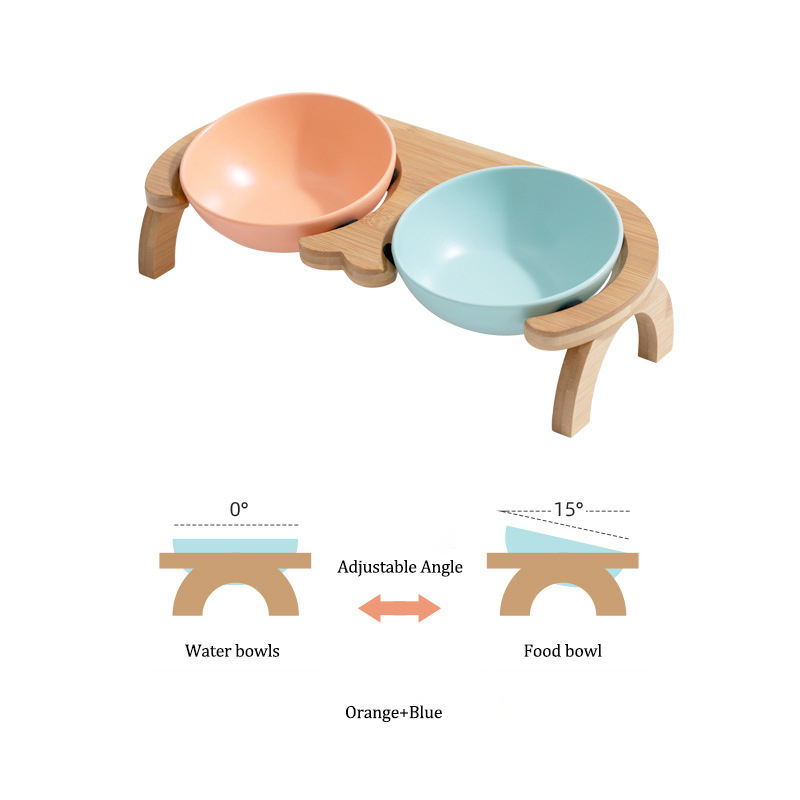 Adjustable Ceramic Pet Bowl XSFB-0053
