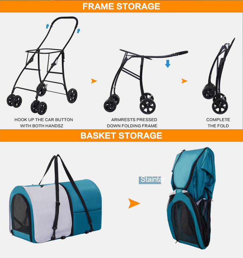 Double Layer Pet Stroller XSPC-0074