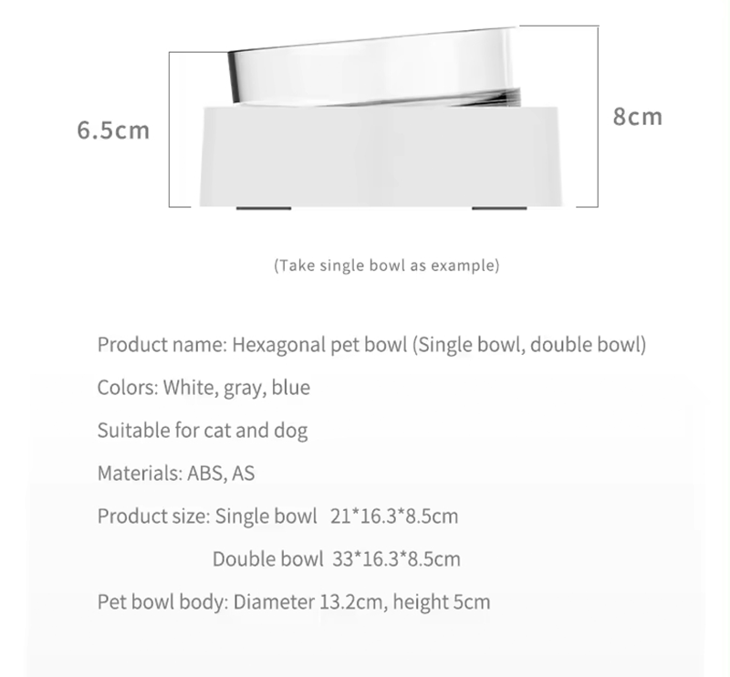 Oblique Angled Pet Bowl XSFB-0001