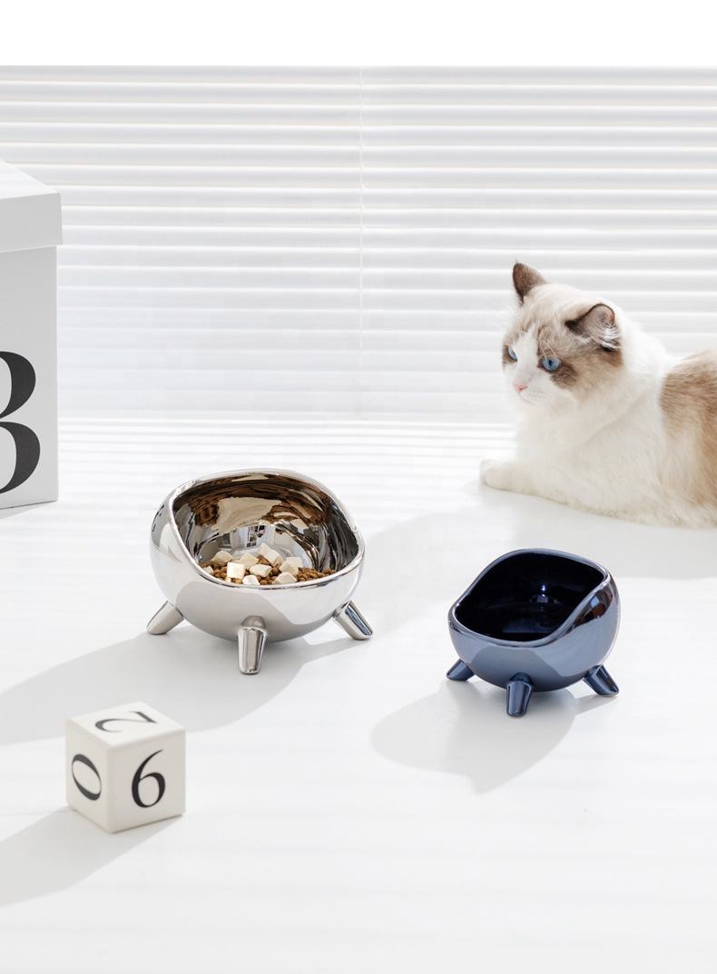 Mirror Ceramic Pet Bowl XSFB-0076
