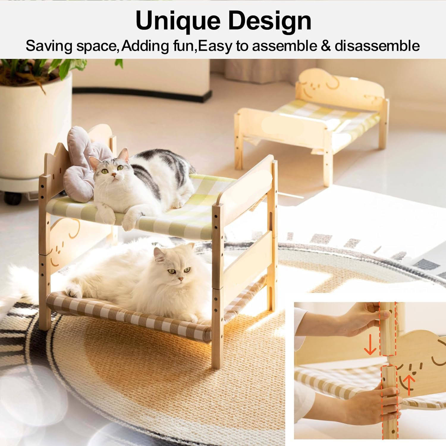 Overlapping Wood Pet Bed XSPB-0044