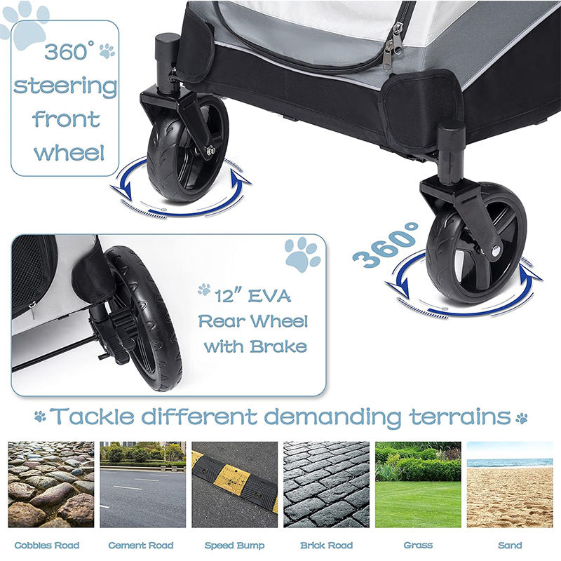 Sedate Four-wheeled Pet Trolley XSPC-0089