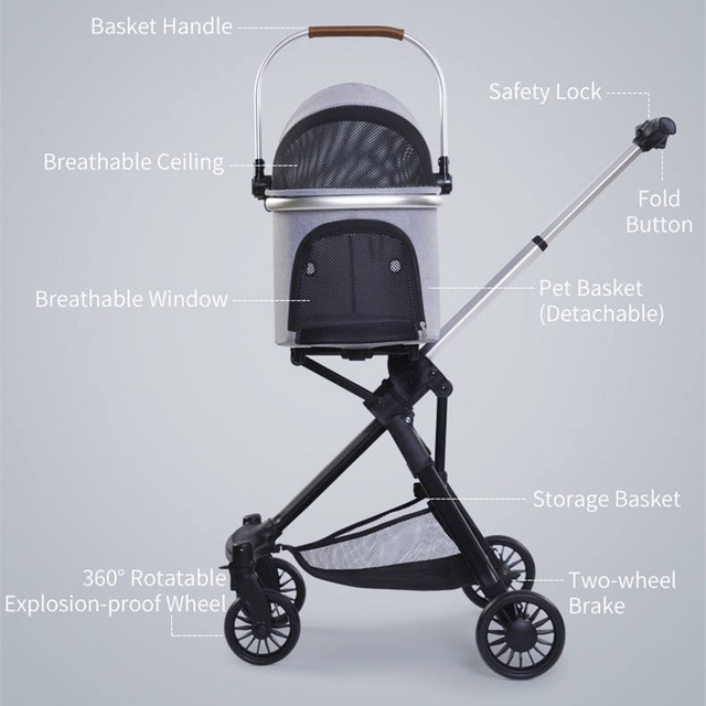 High Framed Pet Stroller XSPC-0084