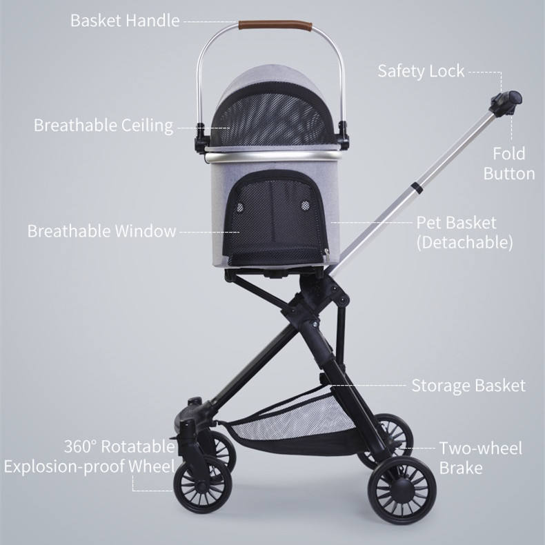 High Framed Pet Stroller XSPC-0084