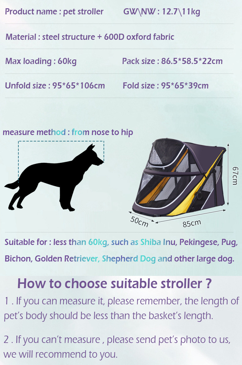 Large Soft Cage Pet Cart XSPC-0092