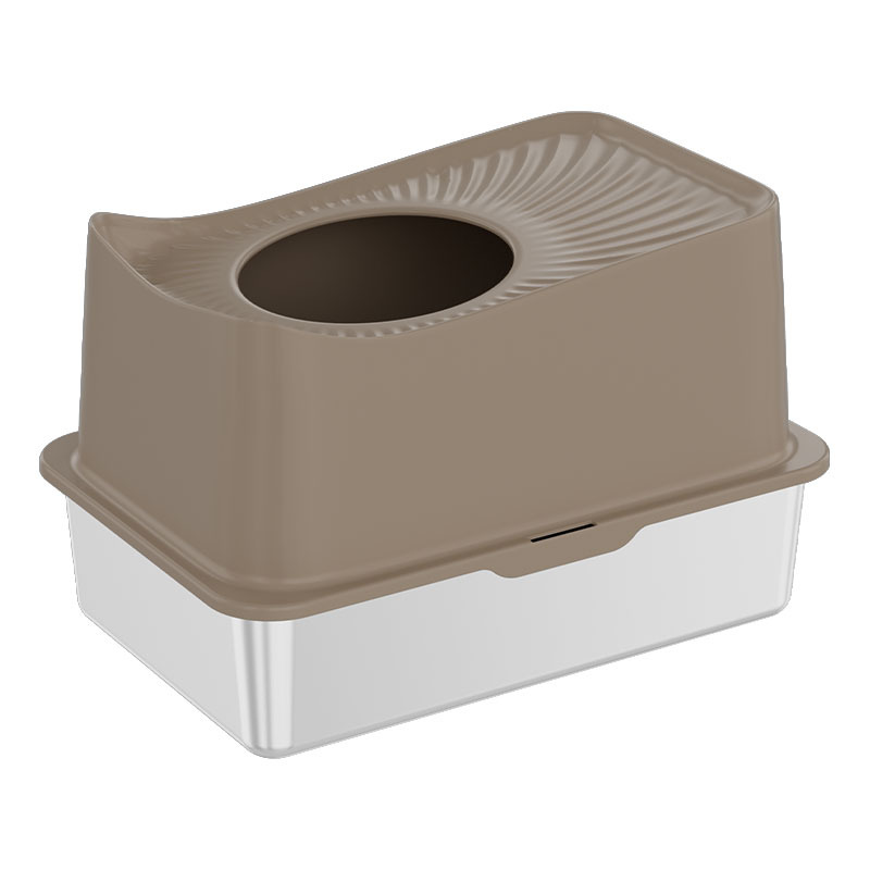 Boîte à litière pour chats en acier inoxydable XSLB-0001