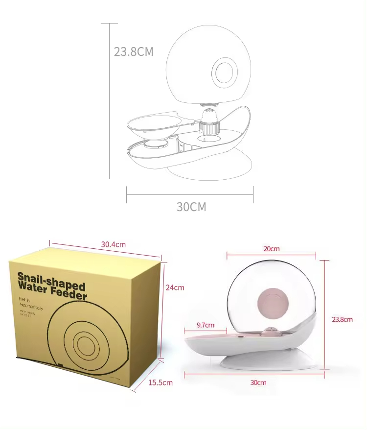 Snail-shaped Pet Water Feeder XSWB-0003