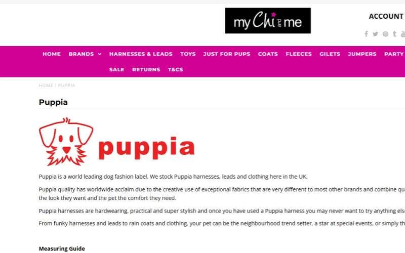 Puppia-Website