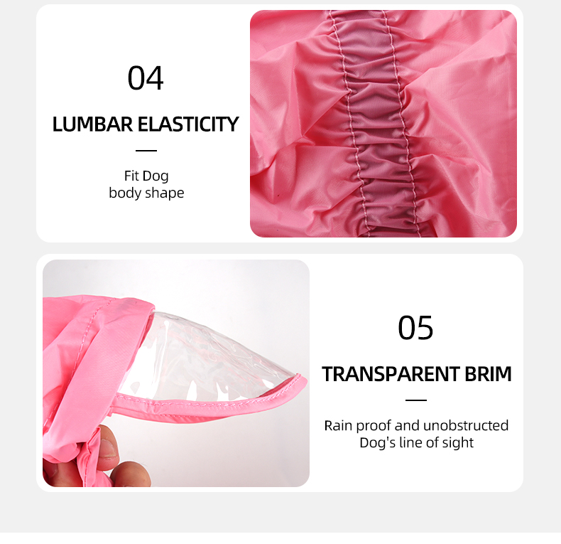 Wrapped Colourful Pet Raincoat XSCP-0020