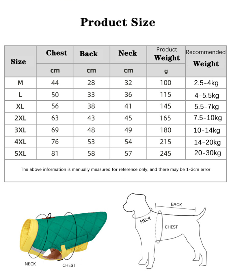 Bright Warm Pet Clothes XSCP-0010