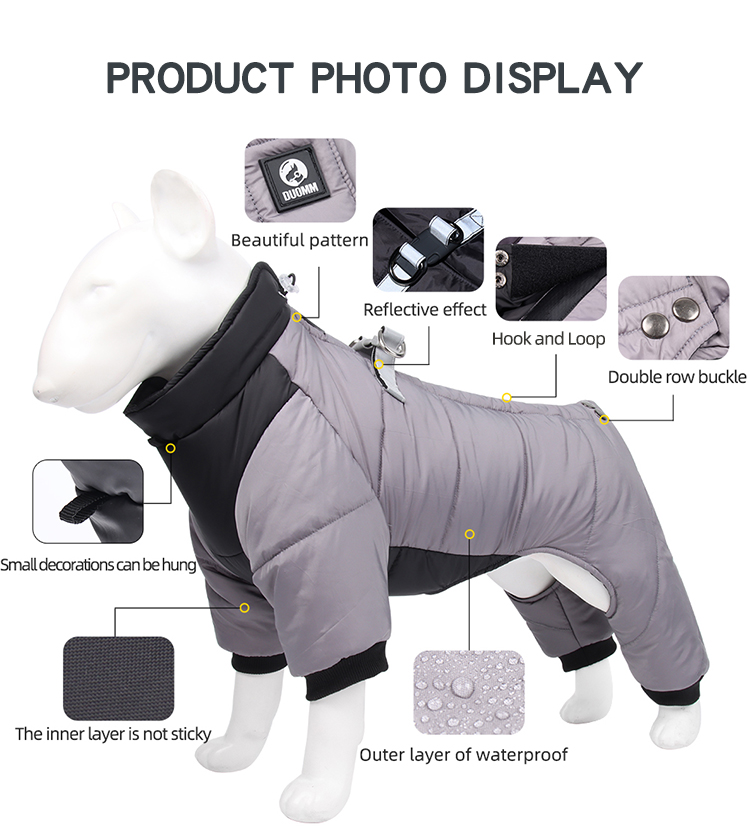 Trouser Pet Clothes XSCP-0009 represents a meticulously crafted garment tailored expressly for the comfort and welfare of pets, notably dogs or cats. Distinguished by its comprehensive design, this attire envelops the pet's body while extending coverage to all limbs, thereby affording unparalleled warmth and protection. Such meticulous attention to detail underscores a profound commitment to the welfare of companion animals, particularly in regions prone to colder climates or for pets susceptible to the chill. In essence, this garment epitomizes a sophisticated approach to pet care, reflecting a dedication to ensuring their comfort and well-being.