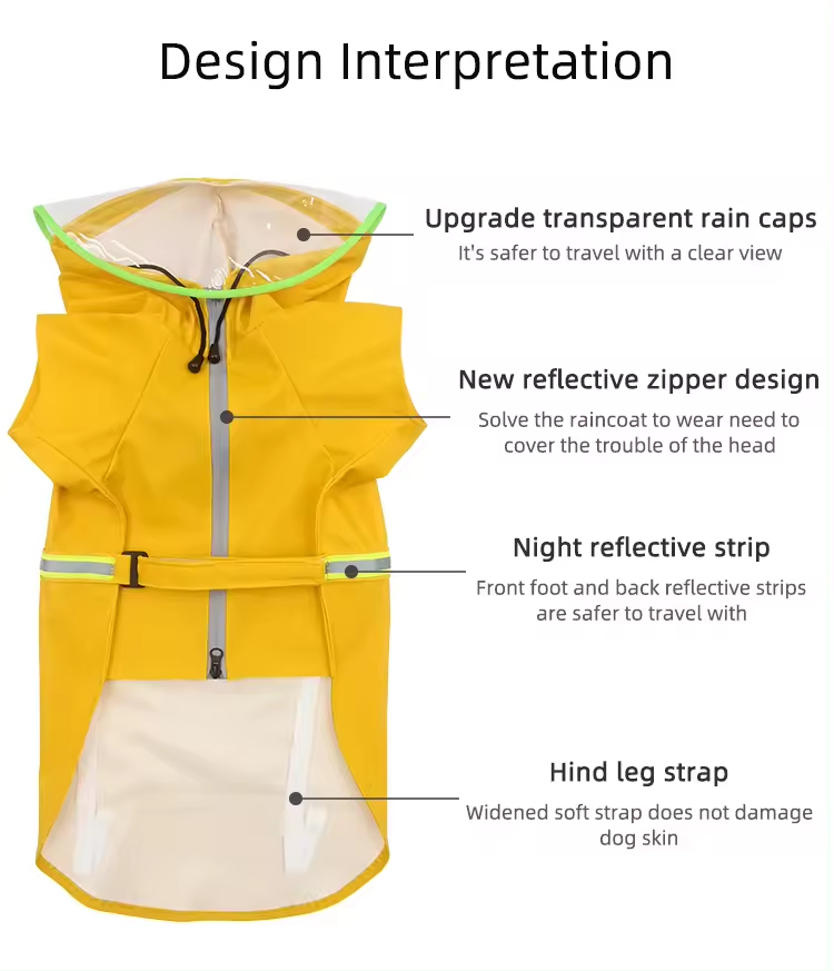Folding Pet Raincoat XSCP-0003
