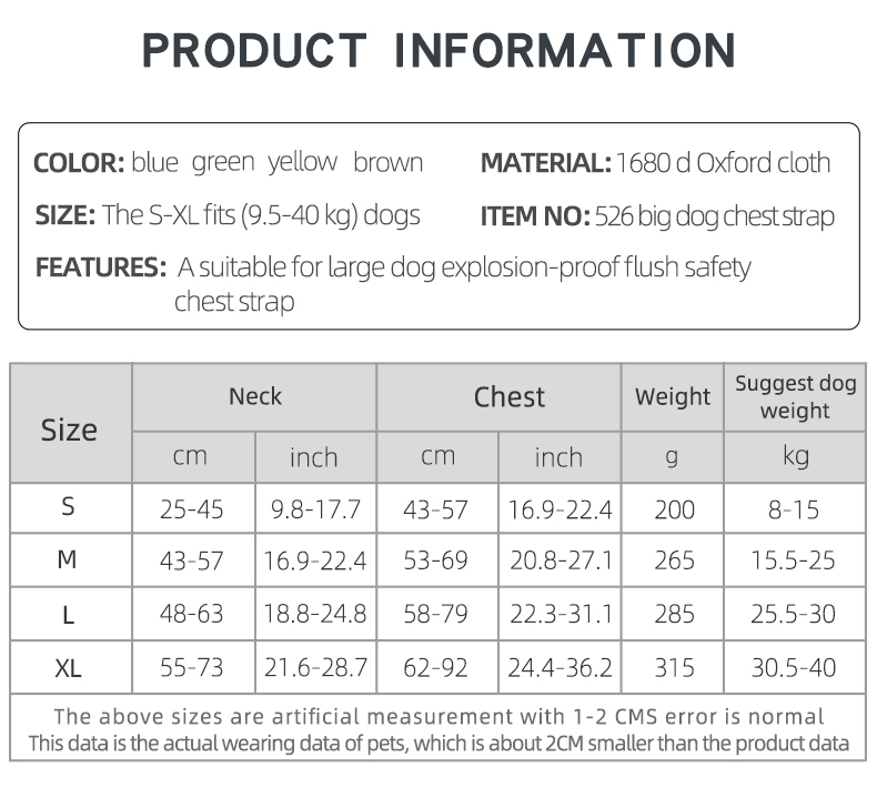 Convenient Pet Harness XSPH-0012