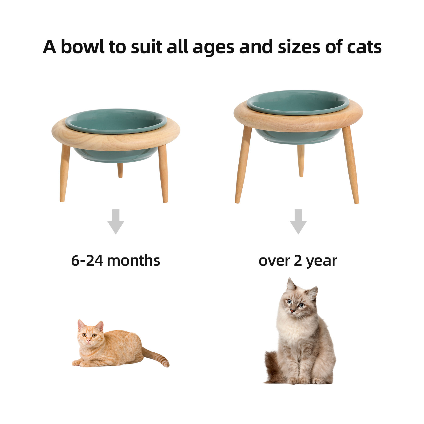 Wood Frame Pet Bowl XSFB-0094
