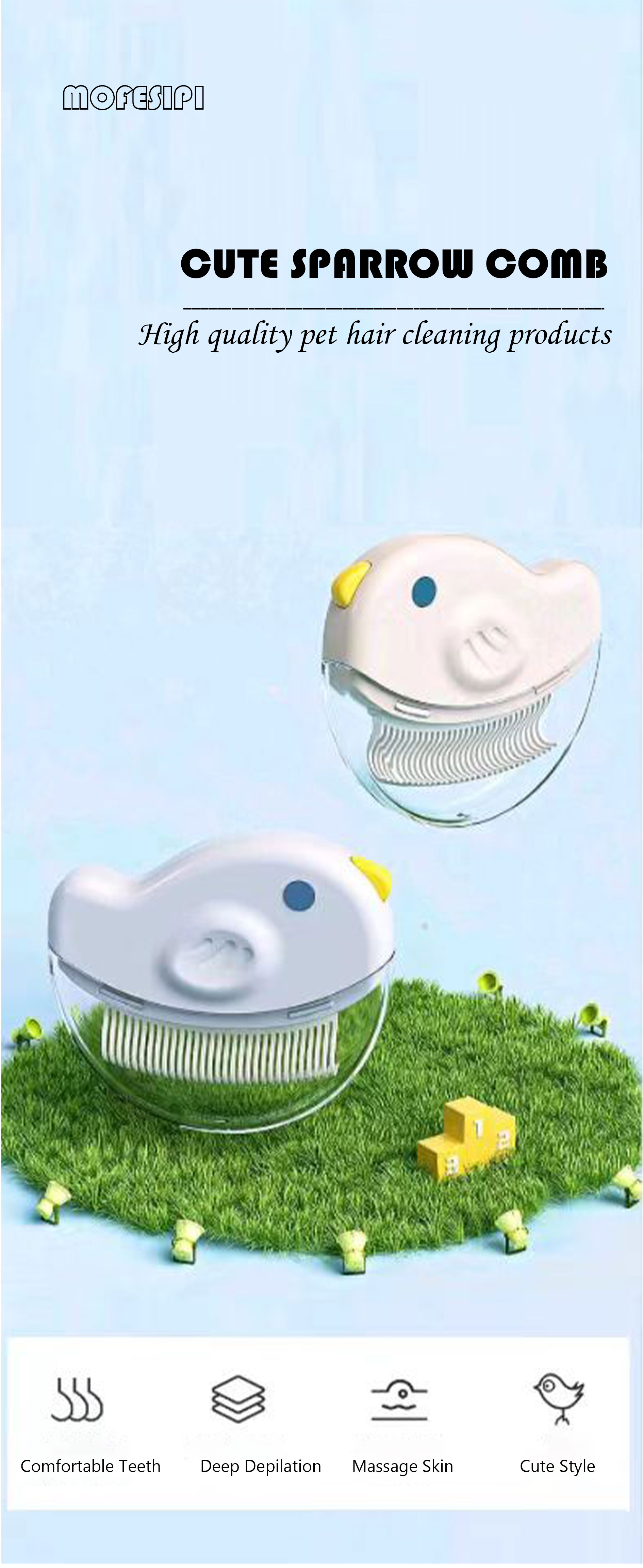 Bird Shape Pet Comb XSGP-0053