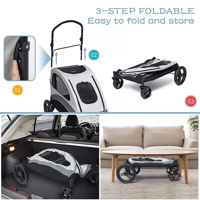 Sedate Four-wheeled Pet Trolley XSPC-0089
