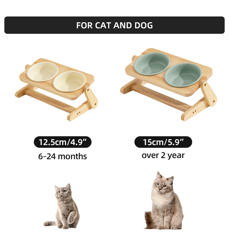 Adjustable Ceramic Pet Bowl XSFB-0074