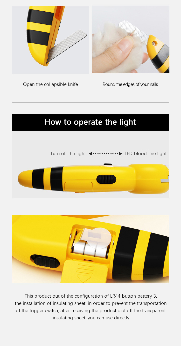 Bee Style Pet Nail Clippers XSGP-0018
