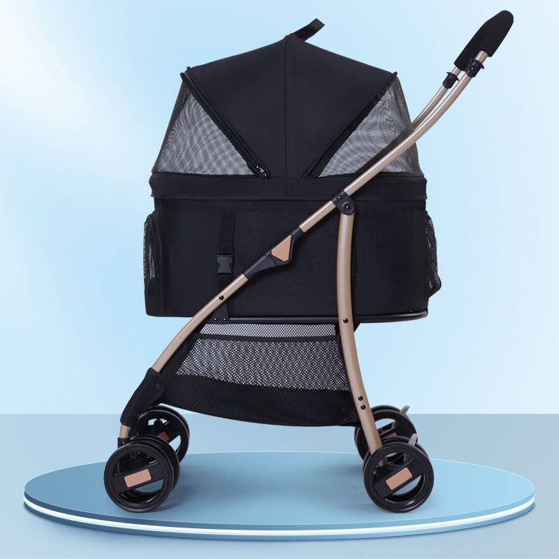 Large luxury four-wheeled pet stroller XSPC-0070