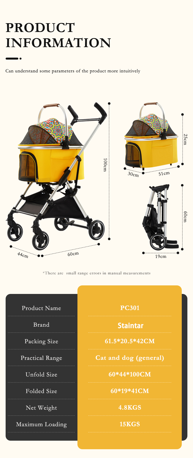 Exquisite Pet Stroller XSPC-0091