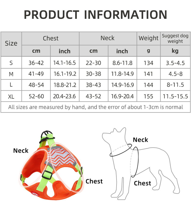 Lightweight pet Harness XSPH-0051