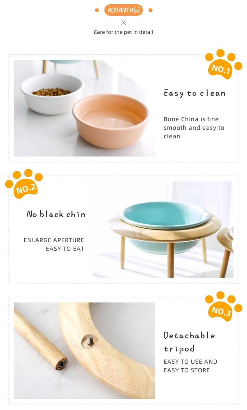 Wood Frame Pet Bowl XSFB-0094