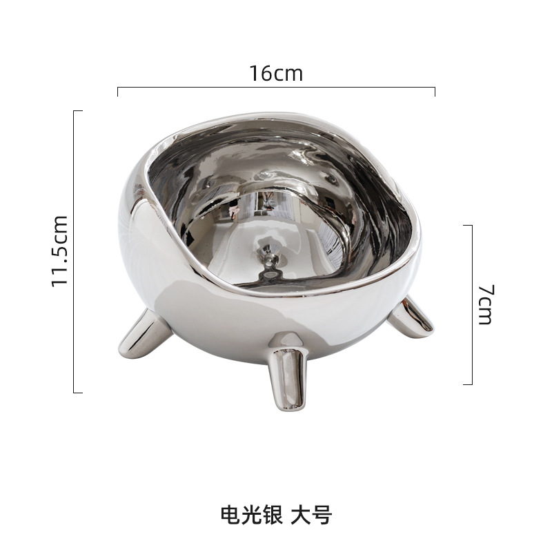 Mirror Ceramic Pet Bowl XSFB-0076