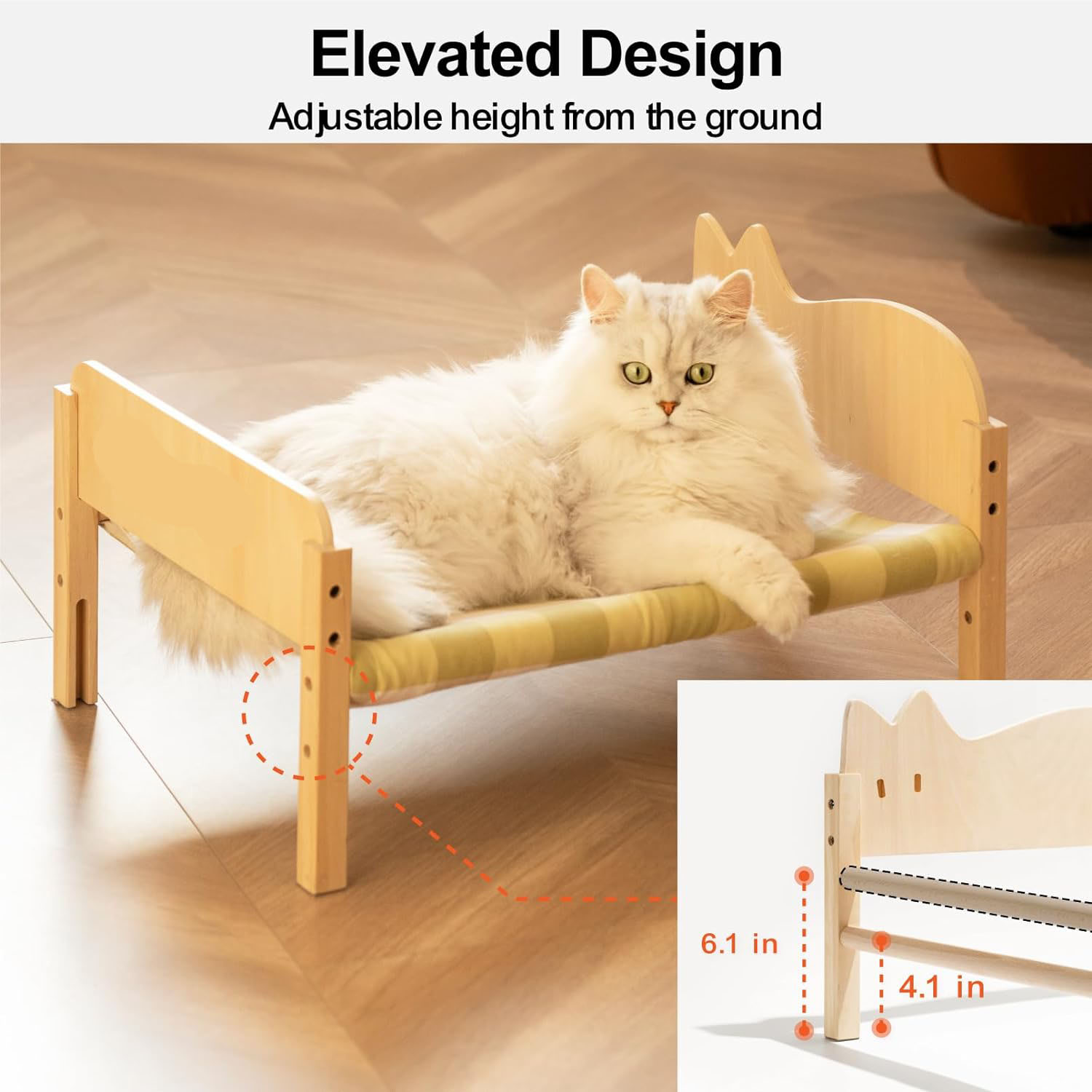 Overlapping Wood Pet Bed XSPB-0044