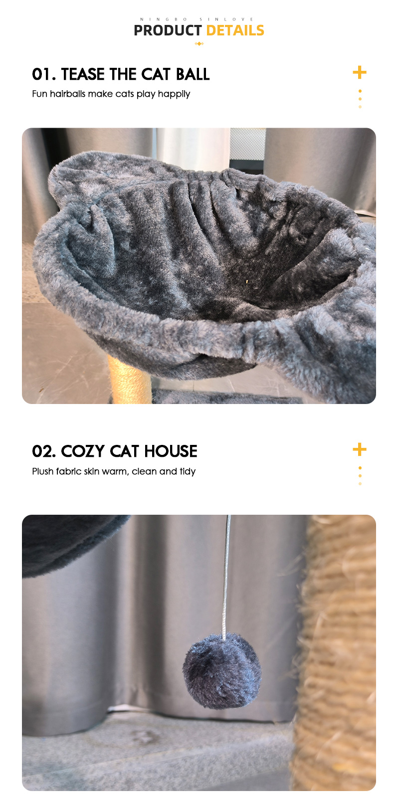 Double-deck Cat Clambing Tree XSTS-0052