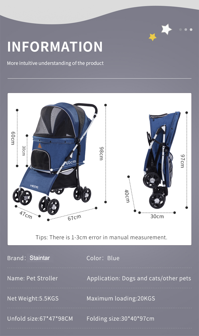 Compact And Durable Pet Stroller XSPC-0073