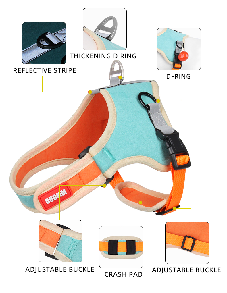 Saddle suede Pet Harness XSPH-0049