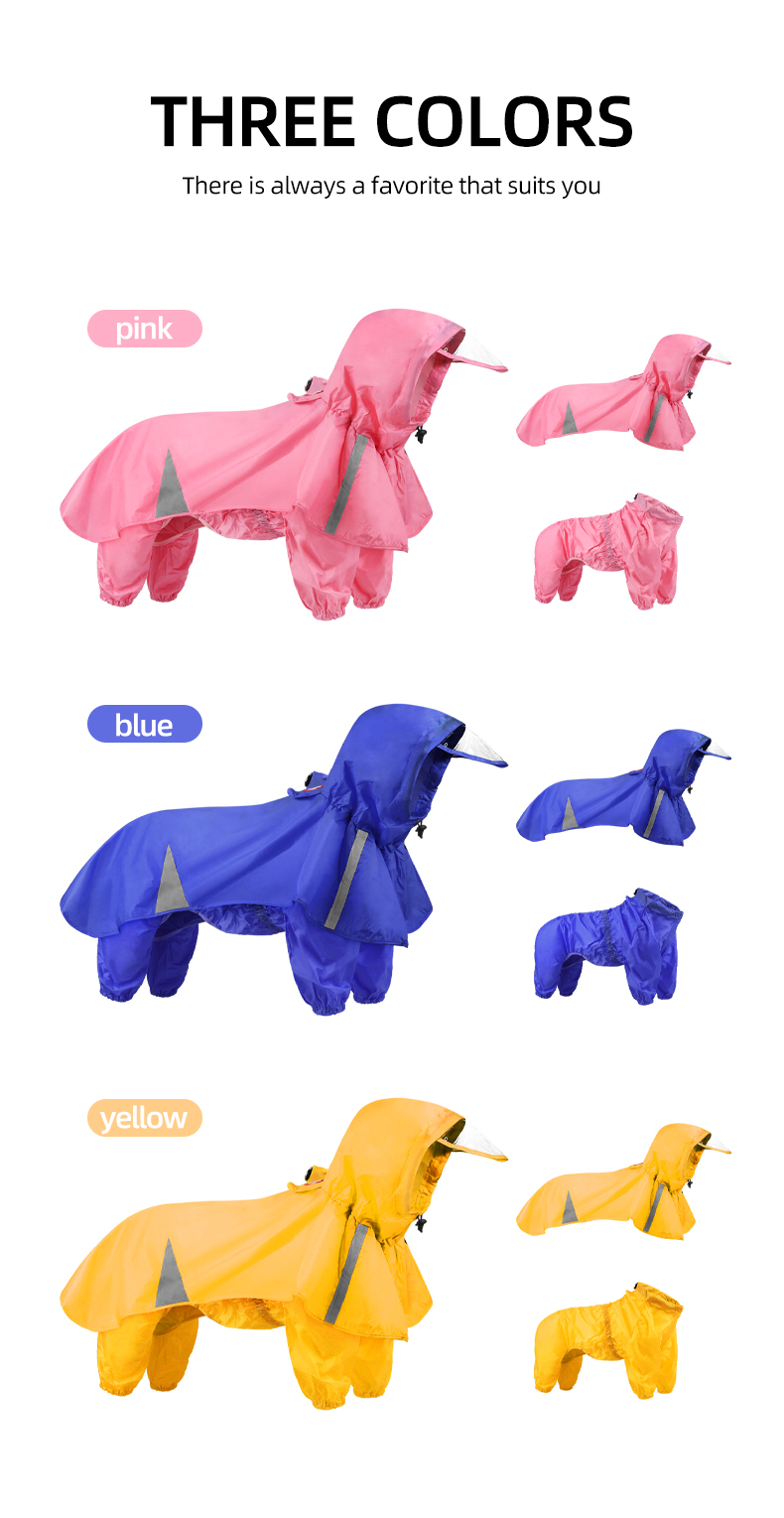 Wrapped Colourful Pet Raincoat XSCP-0020