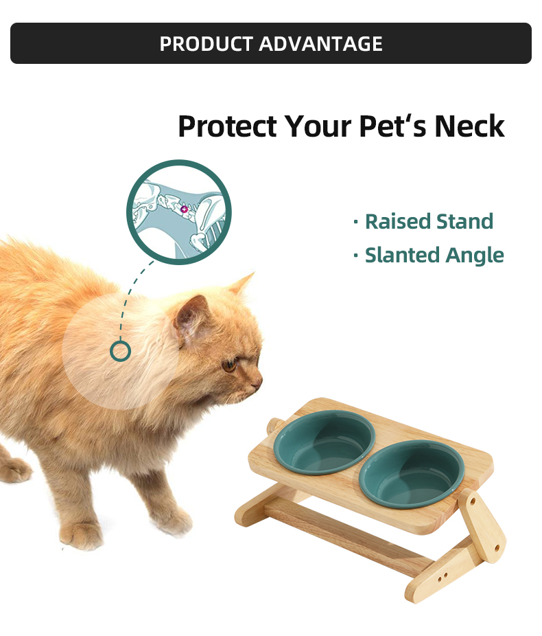 Adjustable Ceramic Pet Bowl XSFB-0074