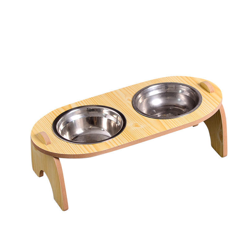 Wood Frame Circle Pet Bowl XSFB-0100