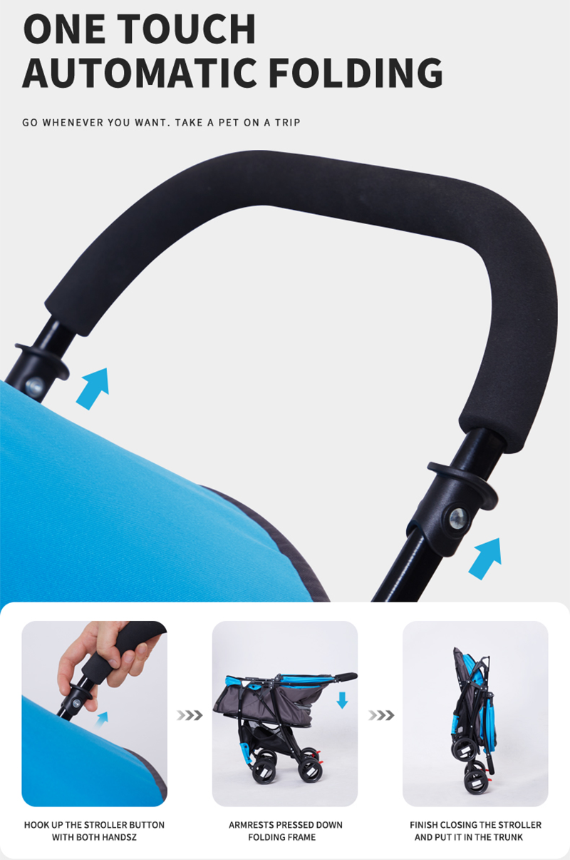 Solid Double Layer Pet Stroller XSPC-0071